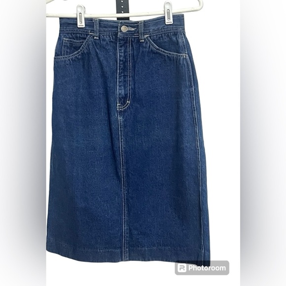Oscar de la Renta Jean Skirt Sz 26 - Picture 1 of 7